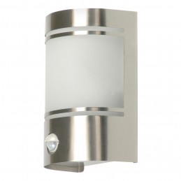 Wandlamp met bewegingsmelder geborsteld RVS glas (5000.299)